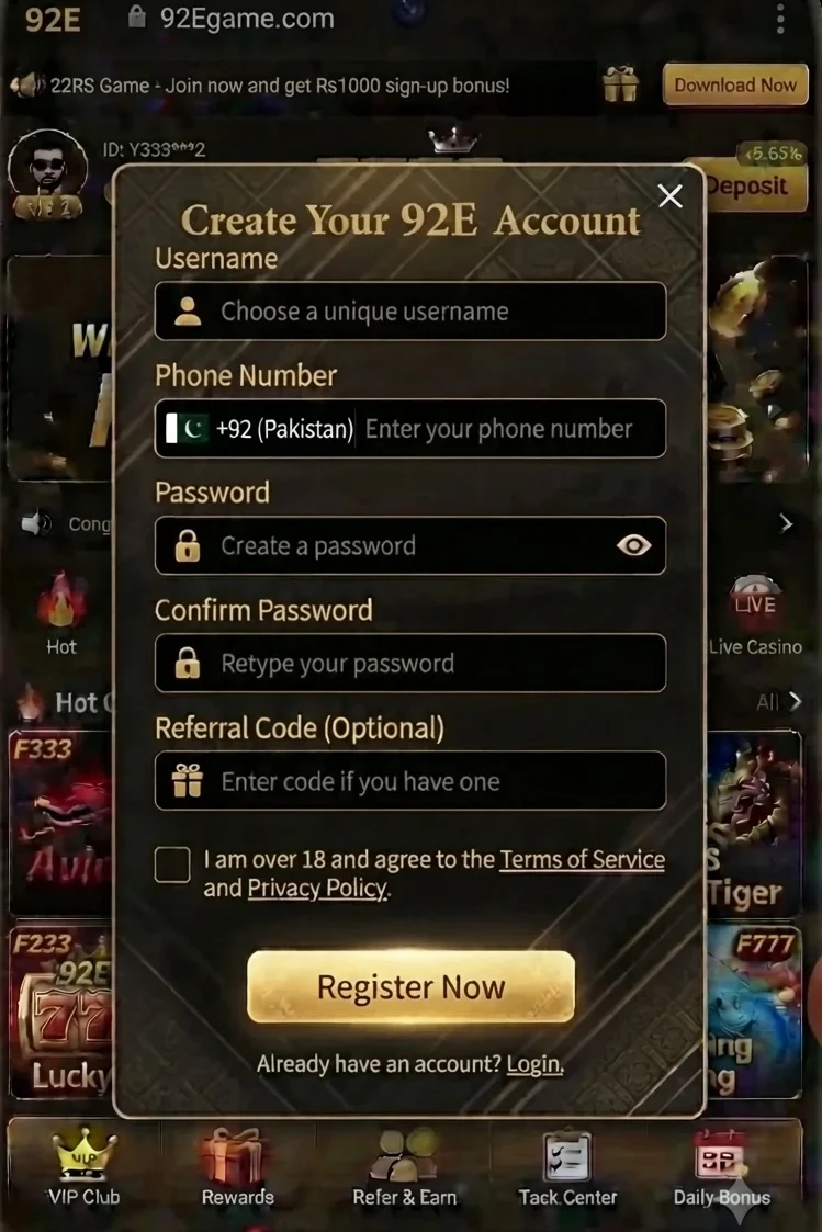 92E Game Apk