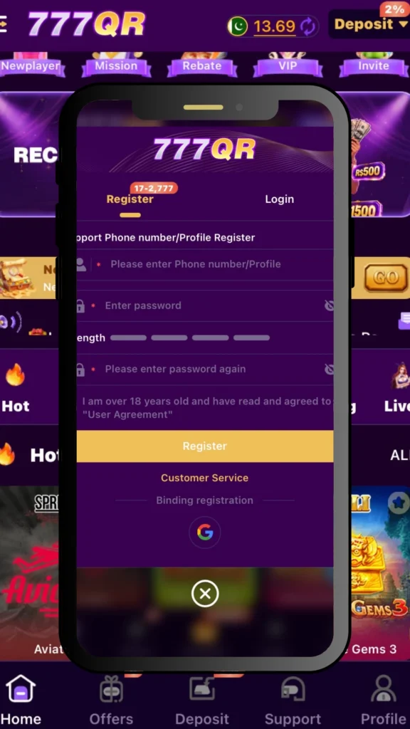 777QR Game Download